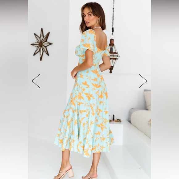 Hello Molly EVERYTHING I DREAMED OF MIDI DRESS TURQUOISE - sold out online - Picture 6 of 7